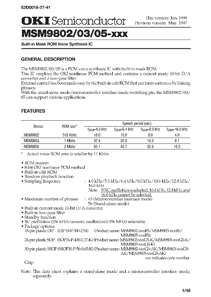 MSM9805-XXX_286787.PDF Datasheet