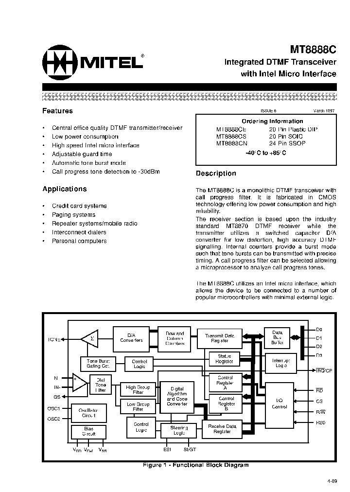 MT8888C_276410.PDF Datasheet