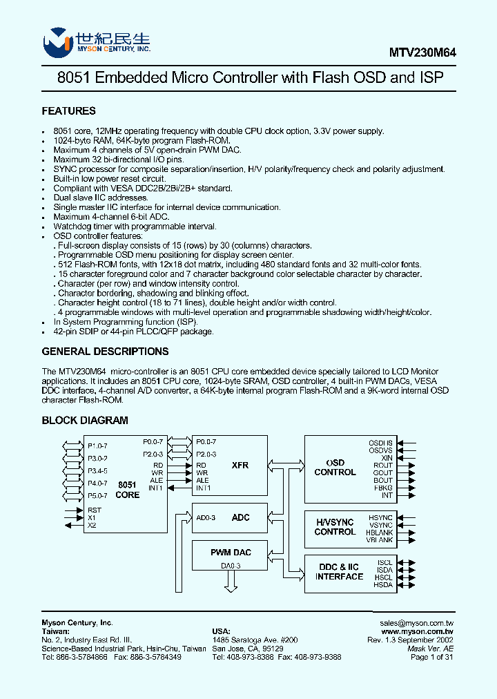 MTV230M64_261727.PDF Datasheet
