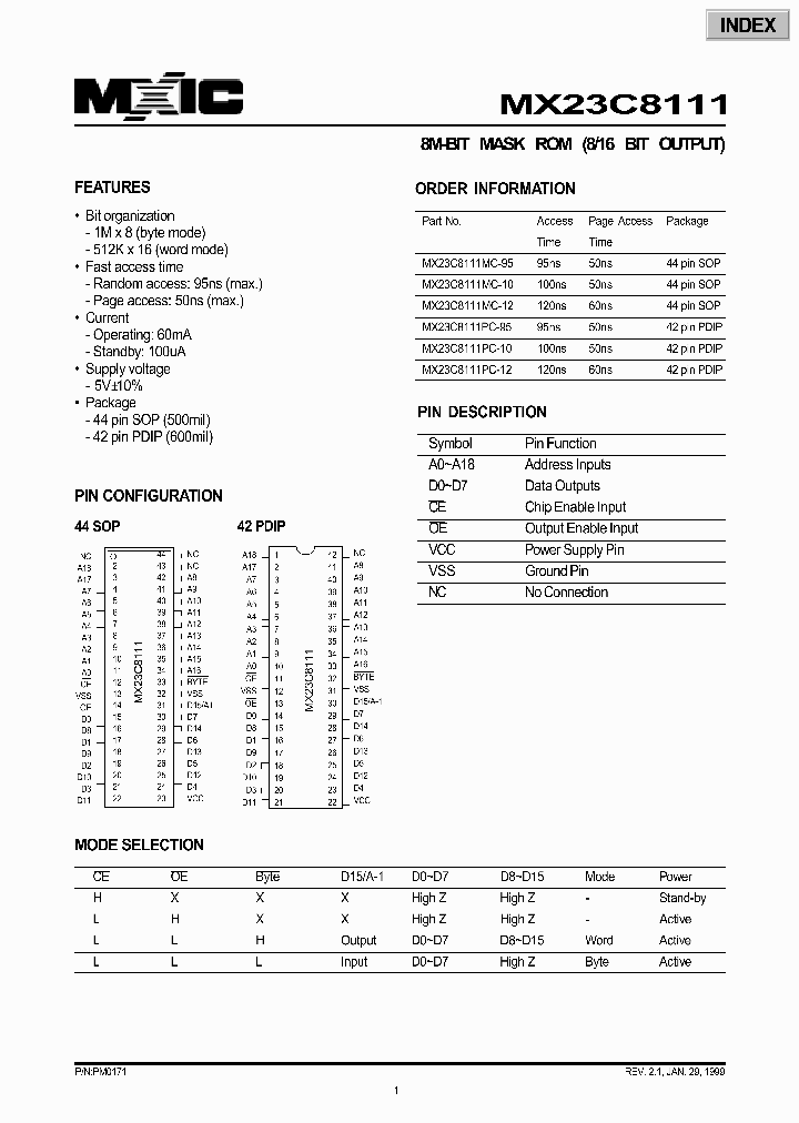 MX23C8111_280118.PDF Datasheet