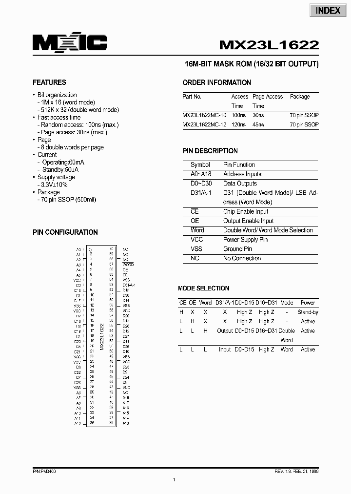MX23L1622_275368.PDF Datasheet