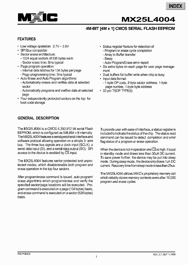 MX25L4004_287969.PDF Datasheet