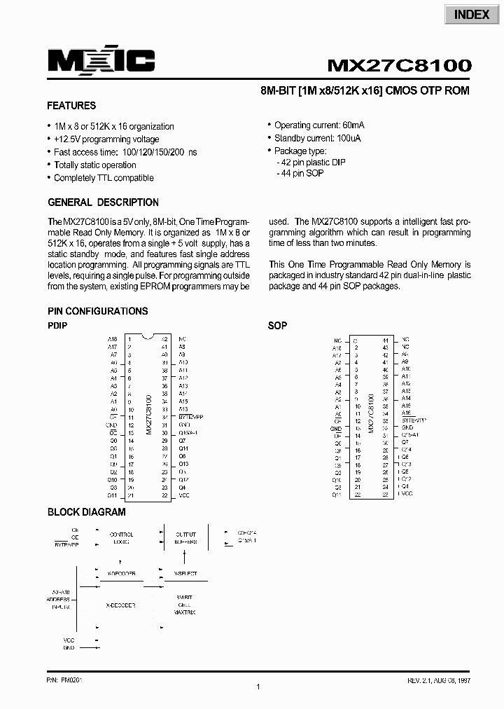 MX27C8100_281069.PDF Datasheet
