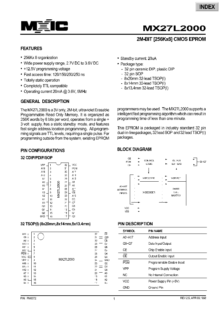 MX27L2000_293394.PDF Datasheet