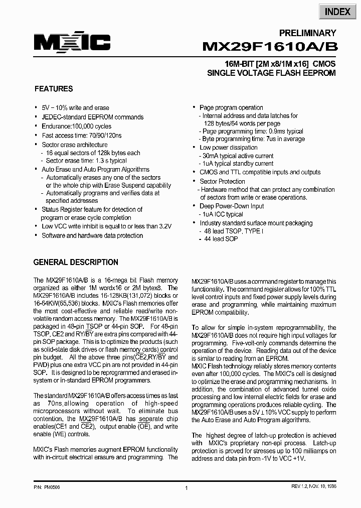 MX29F1610AB_277996.PDF Datasheet