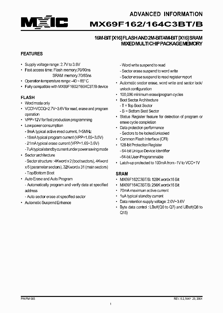 MX69F162_303630.PDF Datasheet