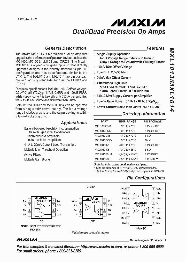 MXL1013_15901.PDF Datasheet