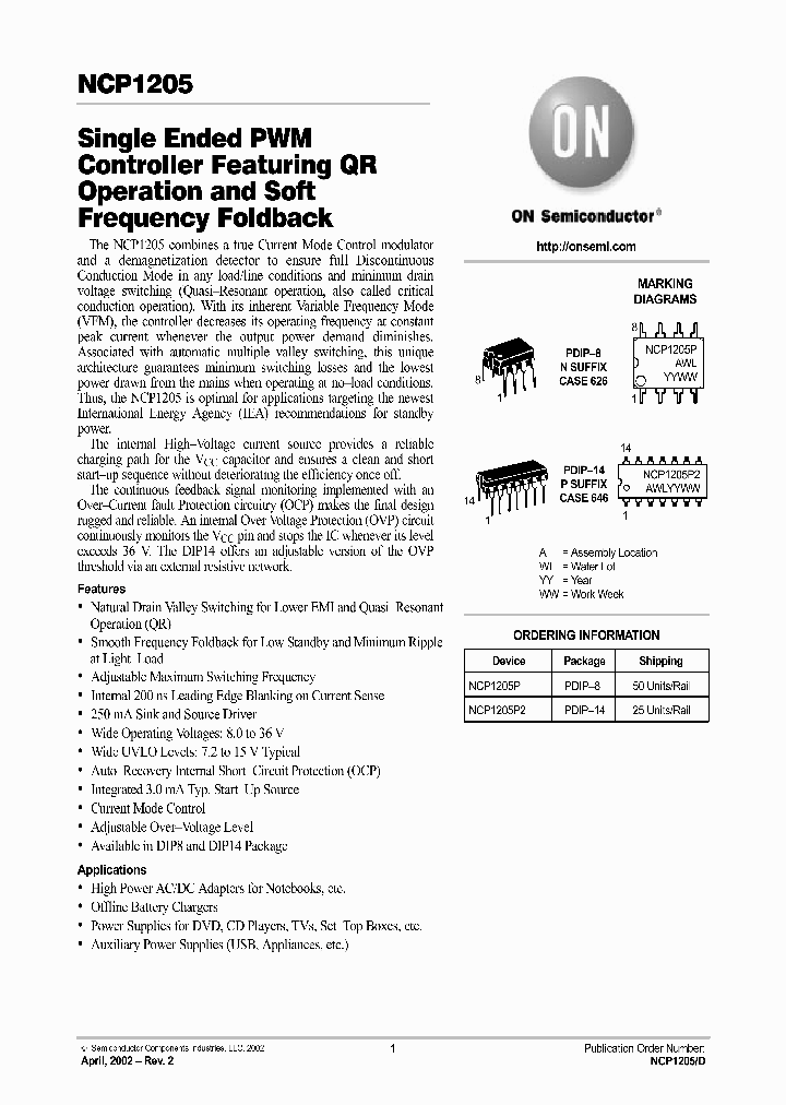 NCP1205_251725.PDF Datasheet