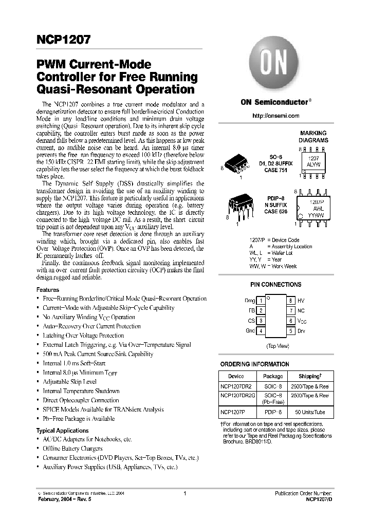 NCP1207_282386.PDF Datasheet