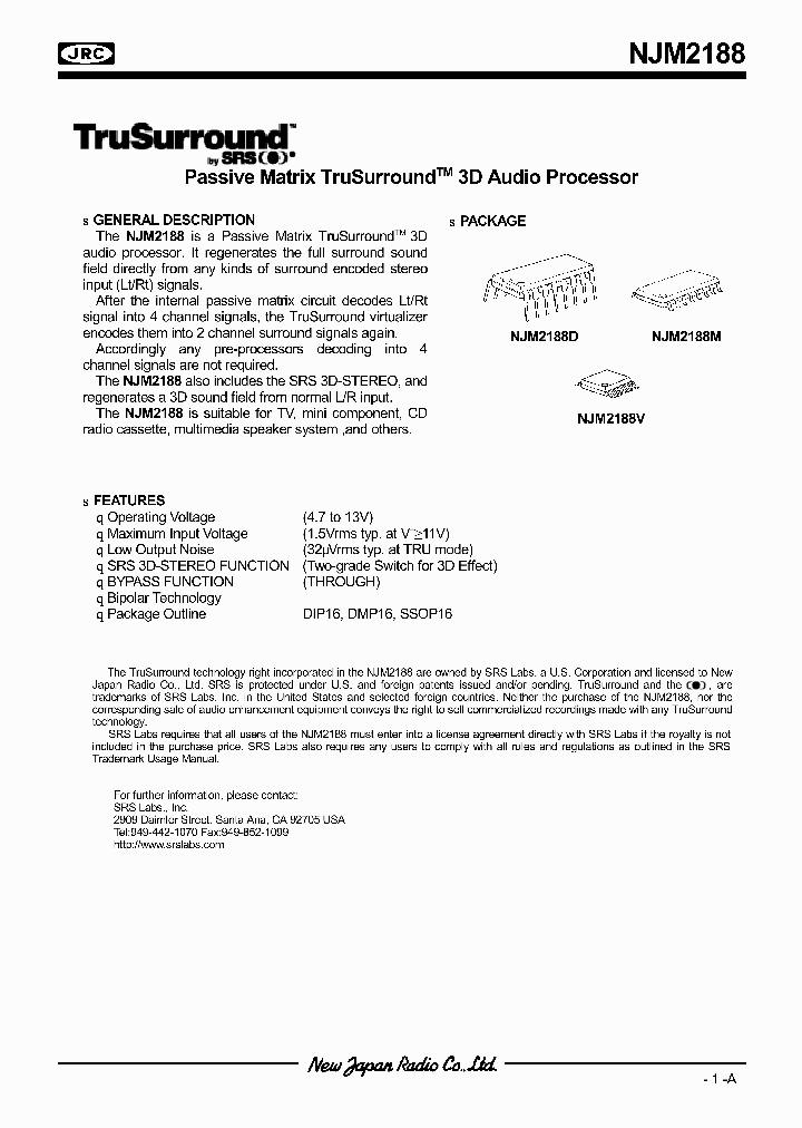 NJM2188_296324.PDF Datasheet