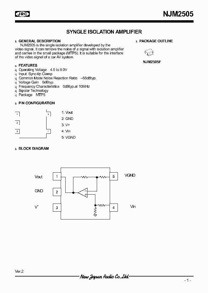 NJM2505_283092.PDF Datasheet