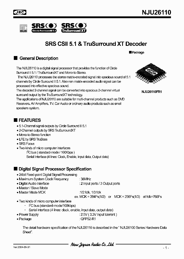 NJU26110_287366.PDF Datasheet