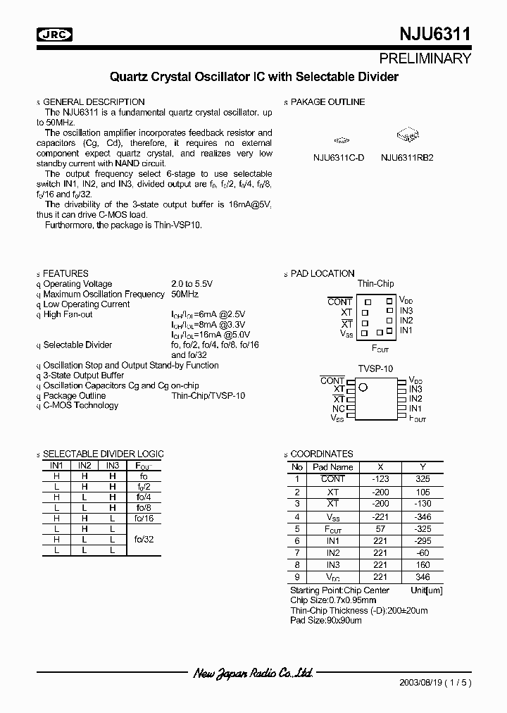 NJU6311_281784.PDF Datasheet