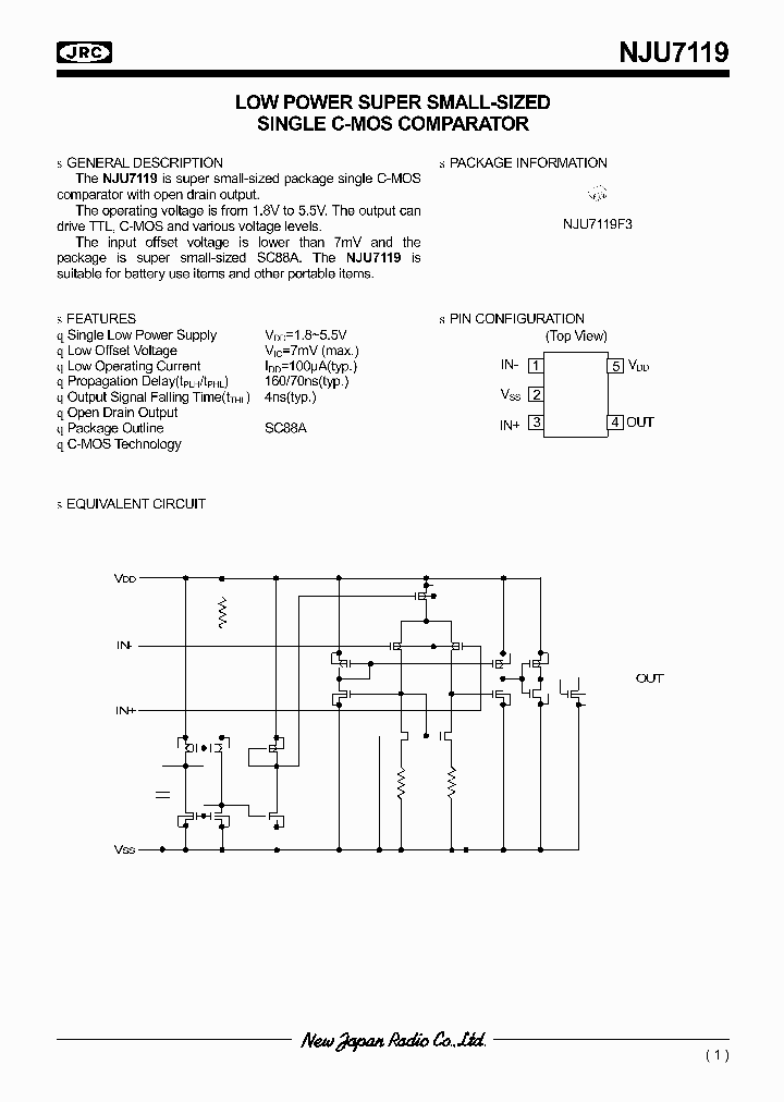 NJU7119_294295.PDF Datasheet