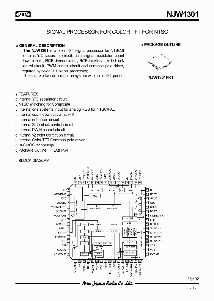 NJW1301_290338.PDF Datasheet