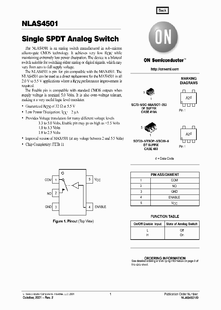 NLAS4501_287895.PDF Datasheet