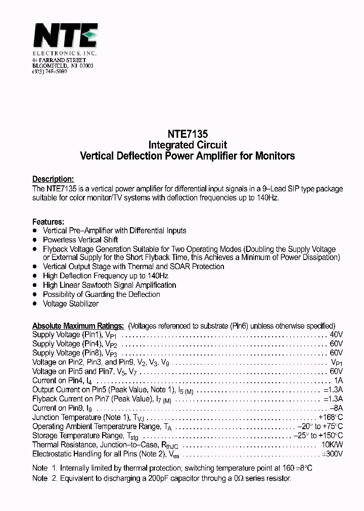 NTE7135_302552.PDF Datasheet