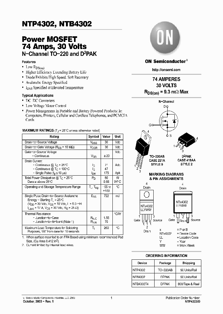 NTP4302_244936.PDF Datasheet