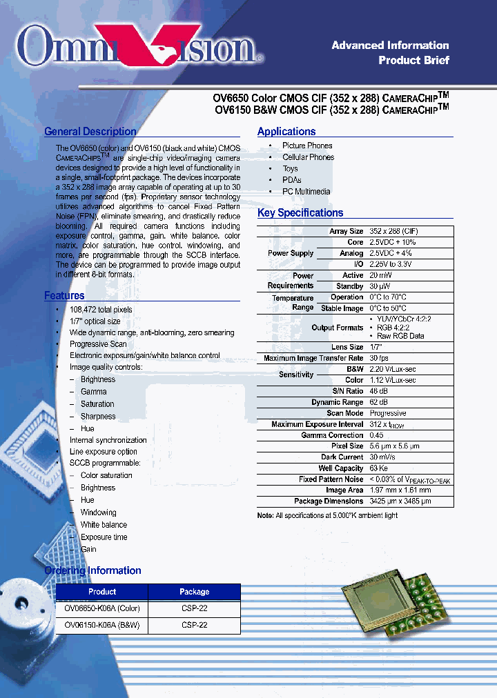 OV6650_237403.PDF Datasheet
