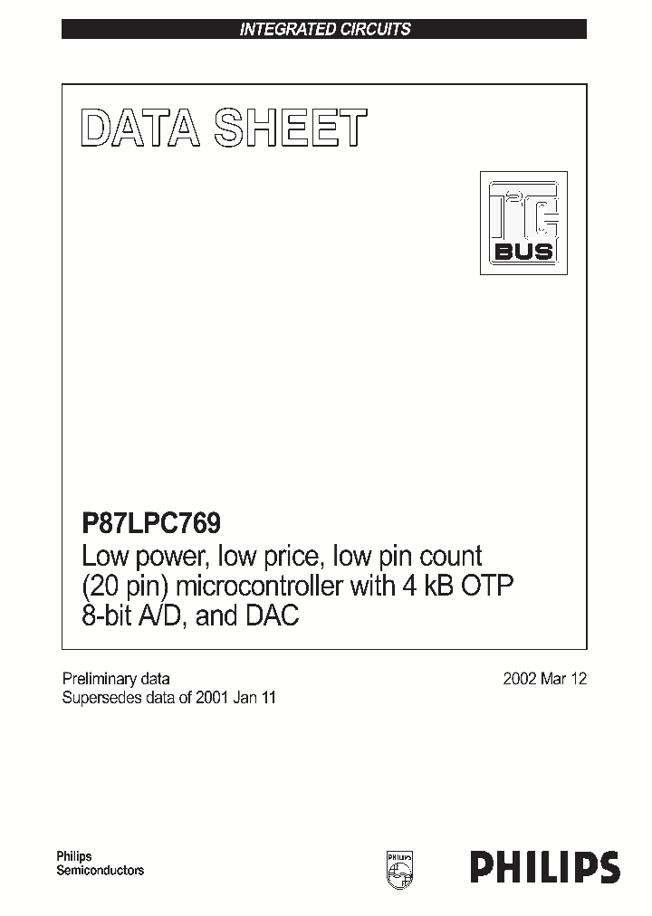 P87LPC769_289345.PDF Datasheet