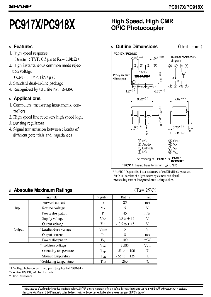 PC918X_238482.PDF Datasheet