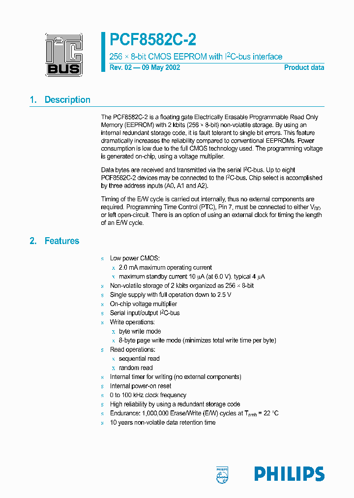 PCF8582C-2_294332.PDF Datasheet