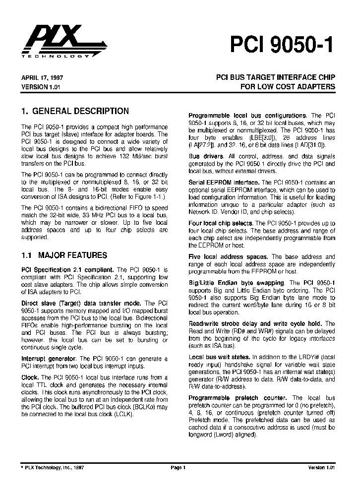PCI9050-1_217379.PDF Datasheet