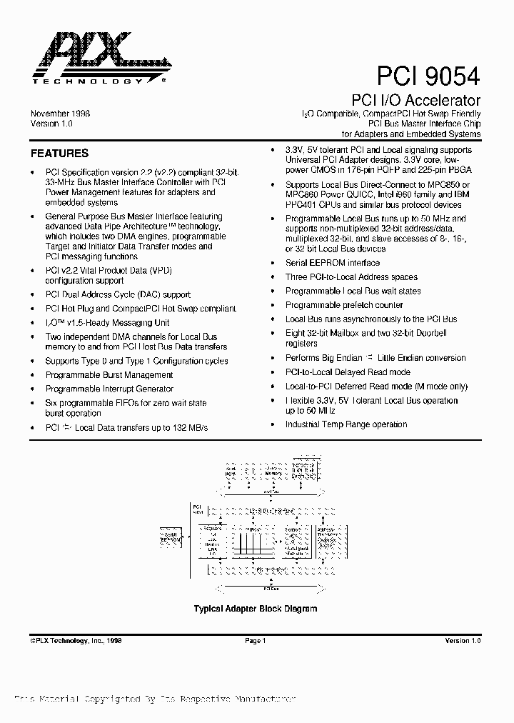PCI9054-AA50PINBSP_218027.PDF Datasheet