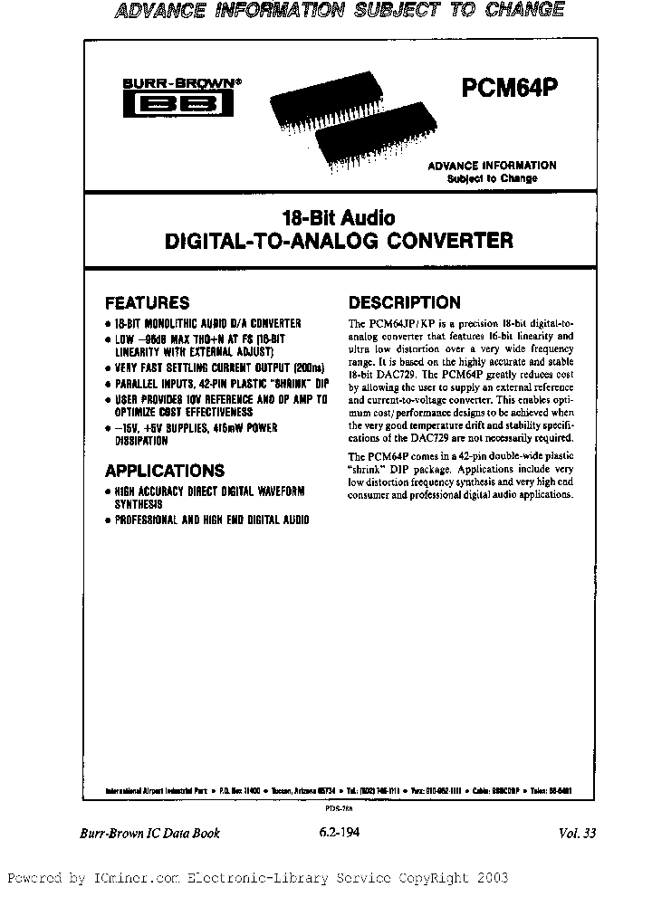 PCM64P_200580.PDF Datasheet