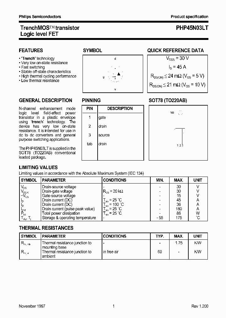 PHP45N03LT_258722.PDF Datasheet