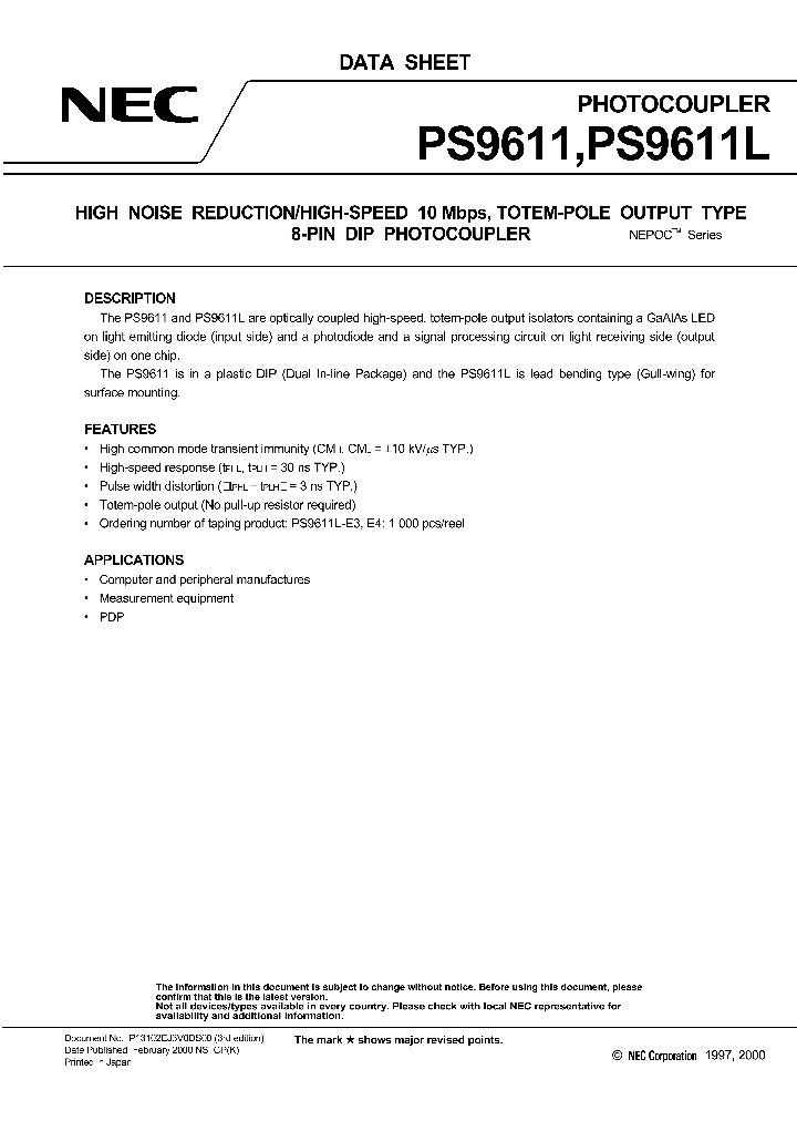 PS9611_246115.PDF Datasheet