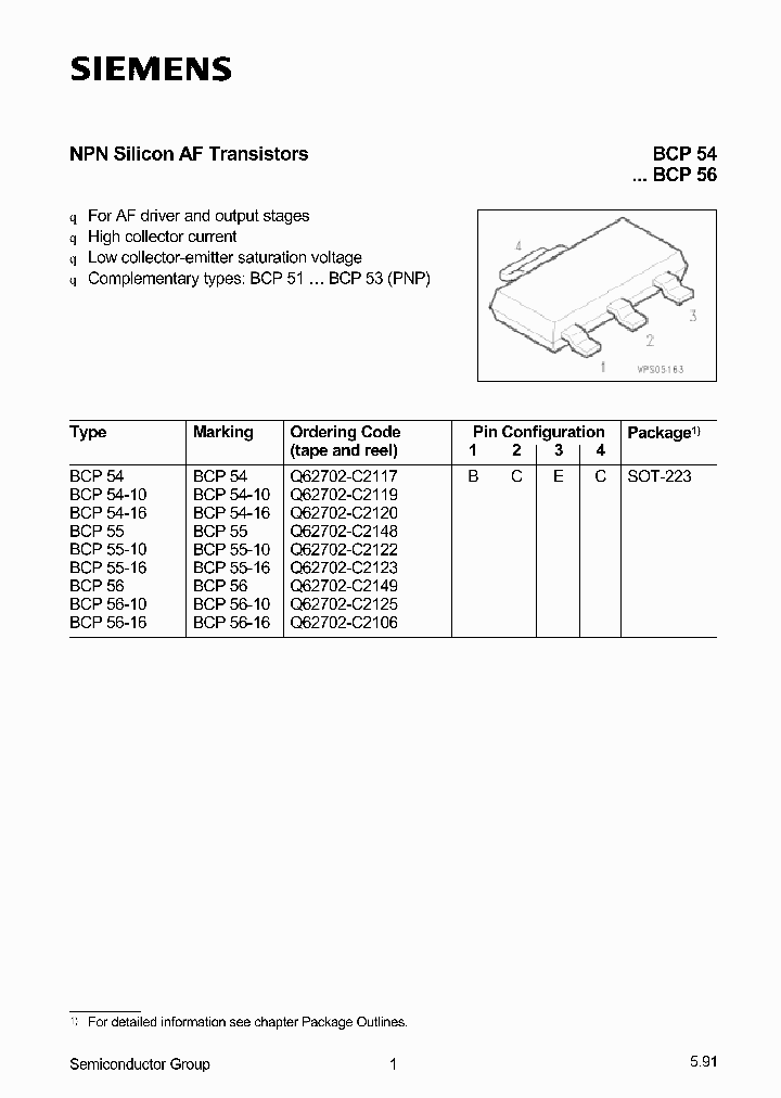 BCP54-10_45315.PDF Datasheet
