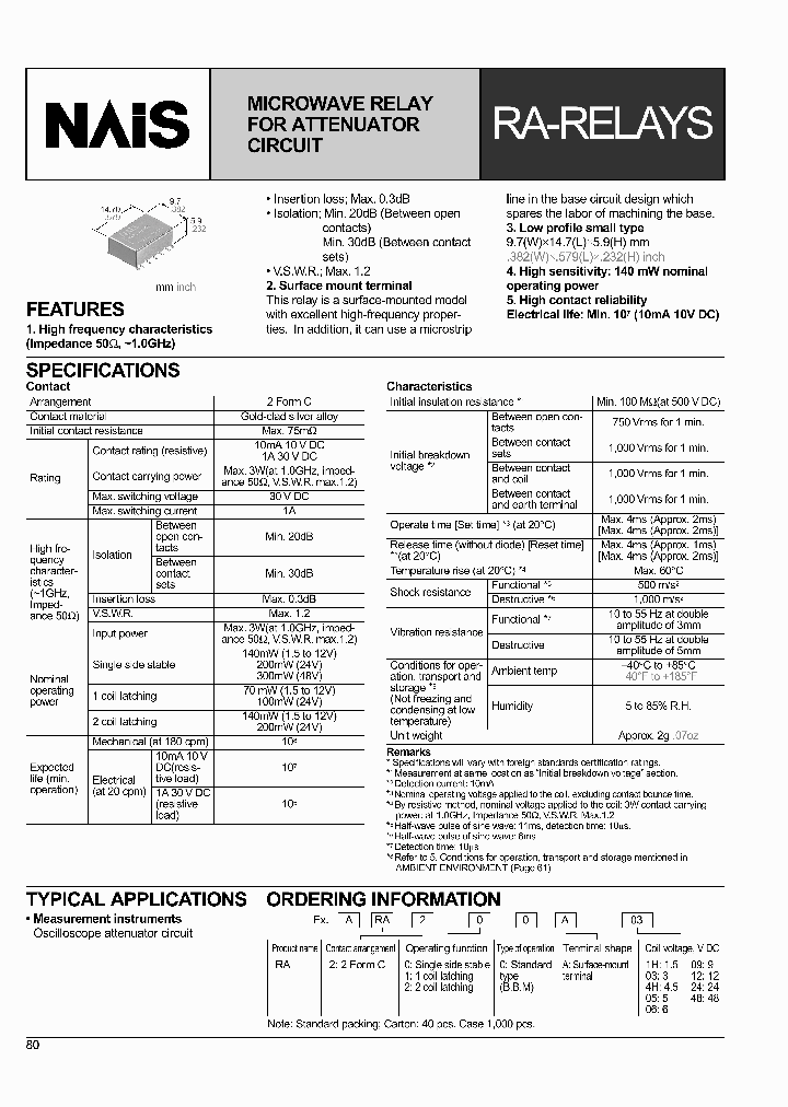 RA-RELAYS_274462.PDF Datasheet