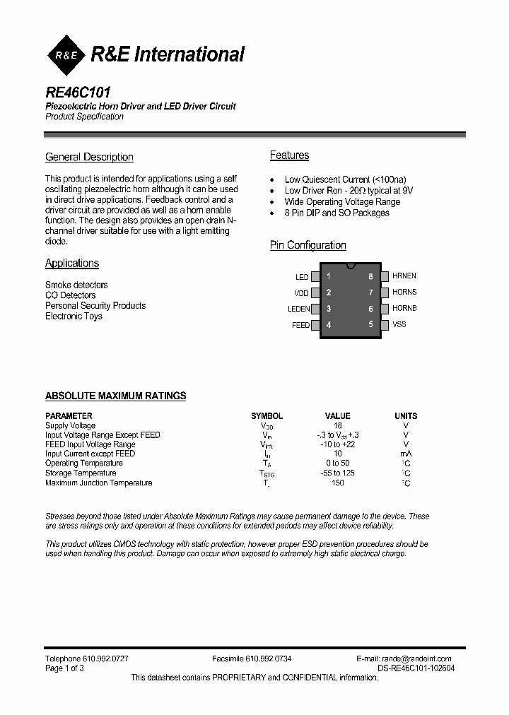 RE46C101_276222.PDF Datasheet