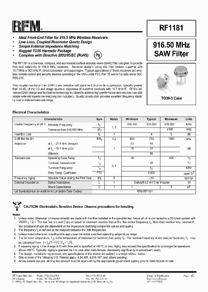 RF1181_282173.PDF Datasheet