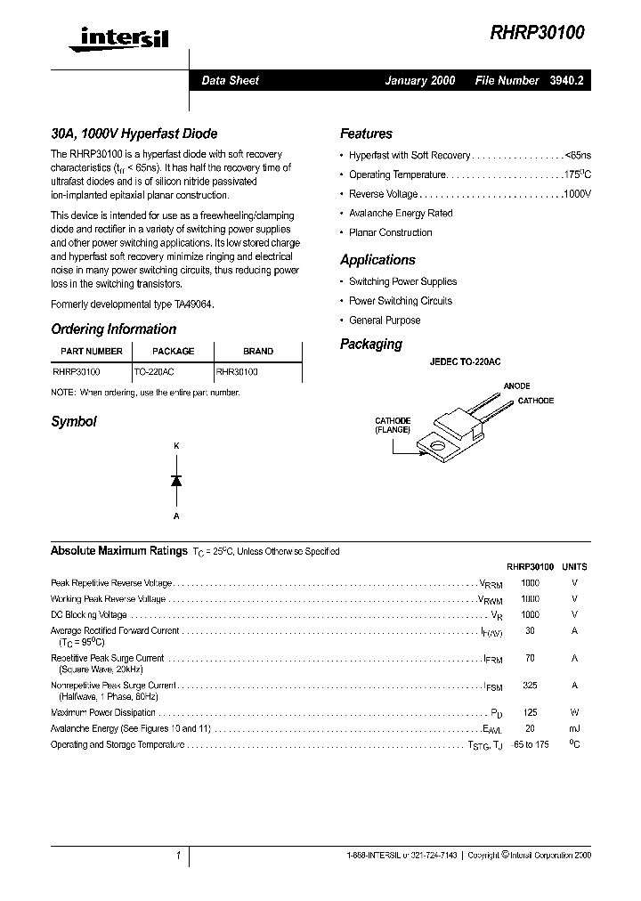 RHRP30100_292792.PDF Datasheet