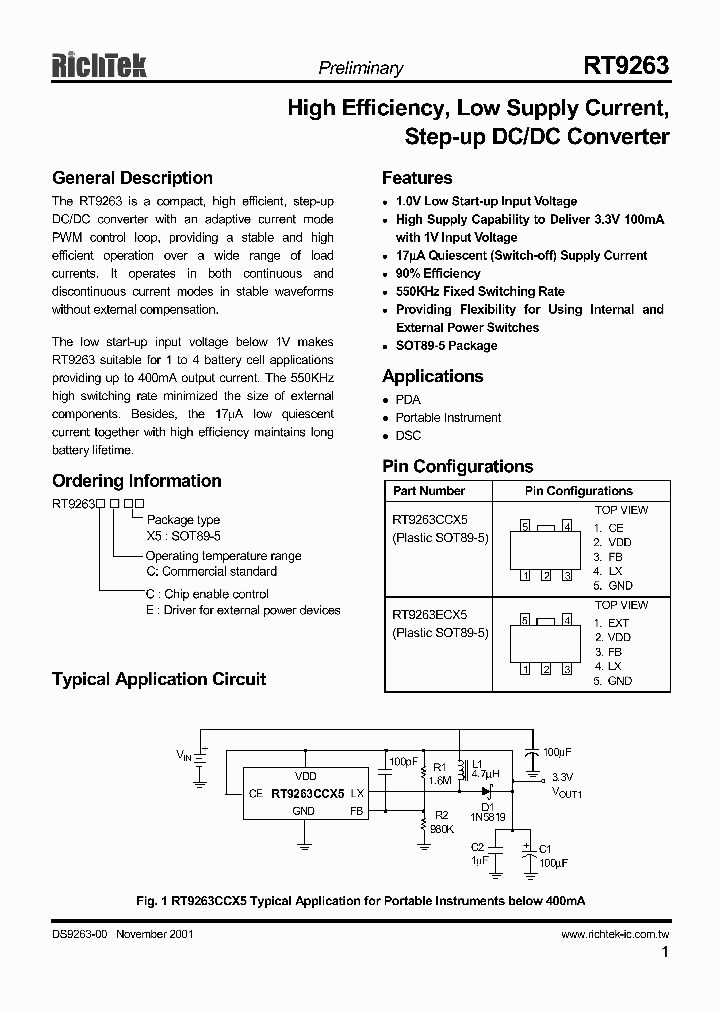 RT9263ECX5_274228.PDF Datasheet