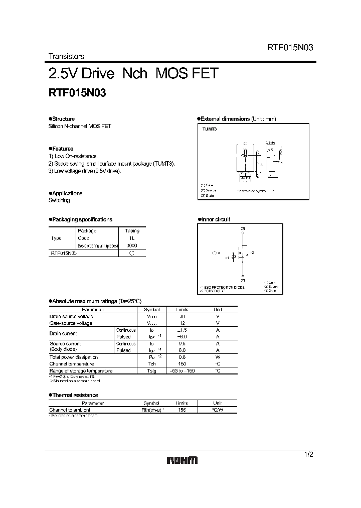 RTF015N03_298360.PDF Datasheet