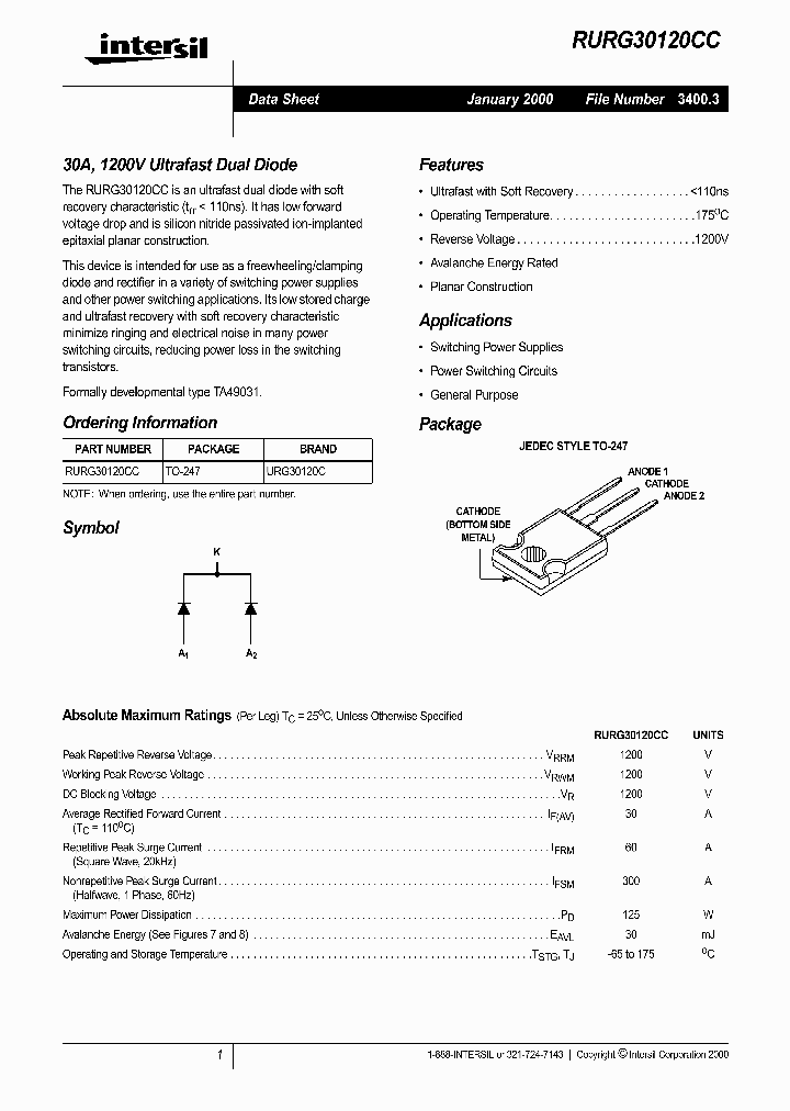 RURG30120CC_293266.PDF Datasheet