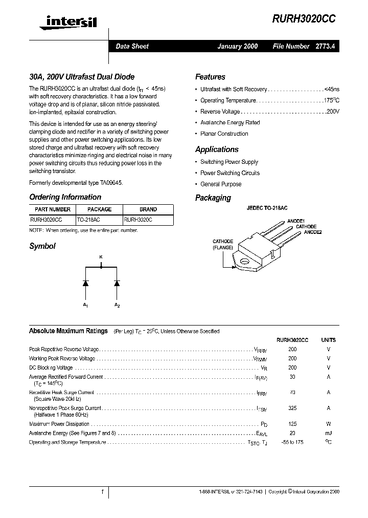 RURH3020CC_289595.PDF Datasheet