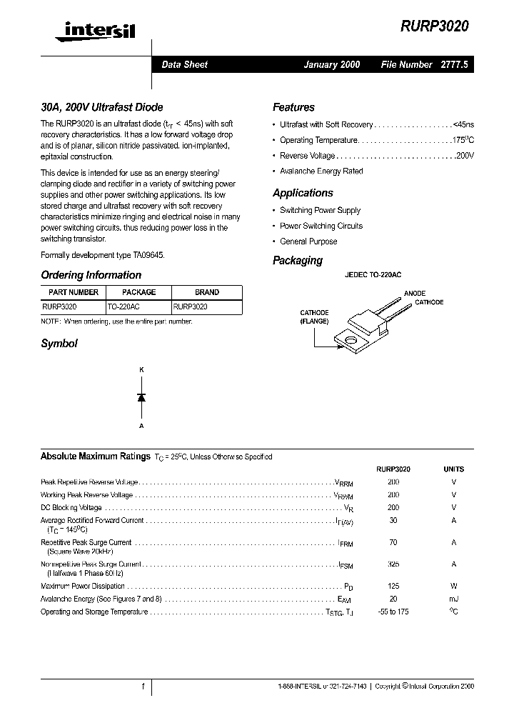 RURP3020_272490.PDF Datasheet