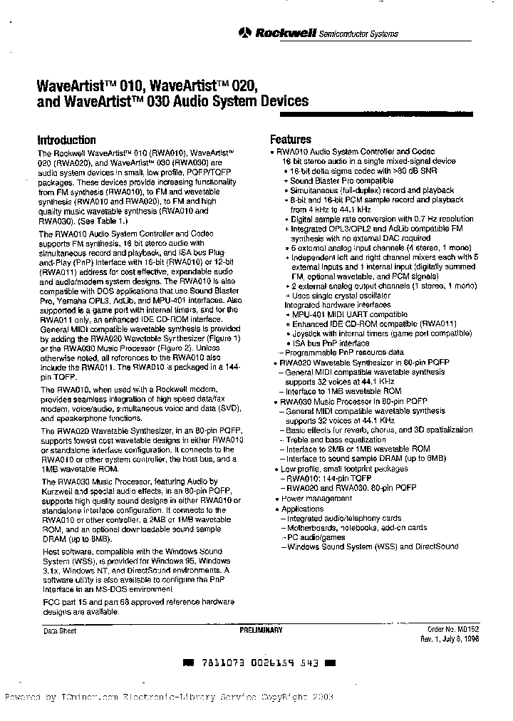 RWA030_223115.PDF Datasheet