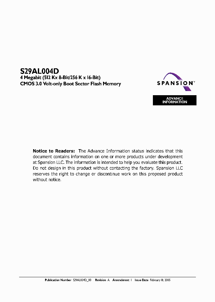 S29AL004D_254149.PDF Datasheet