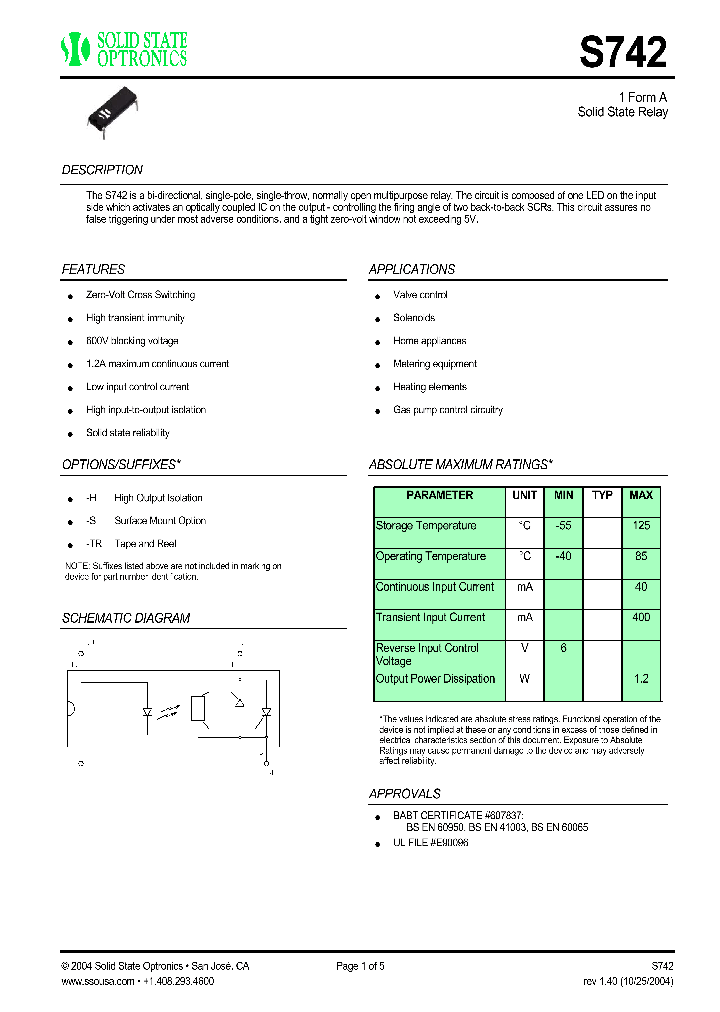 S742_292010.PDF Datasheet