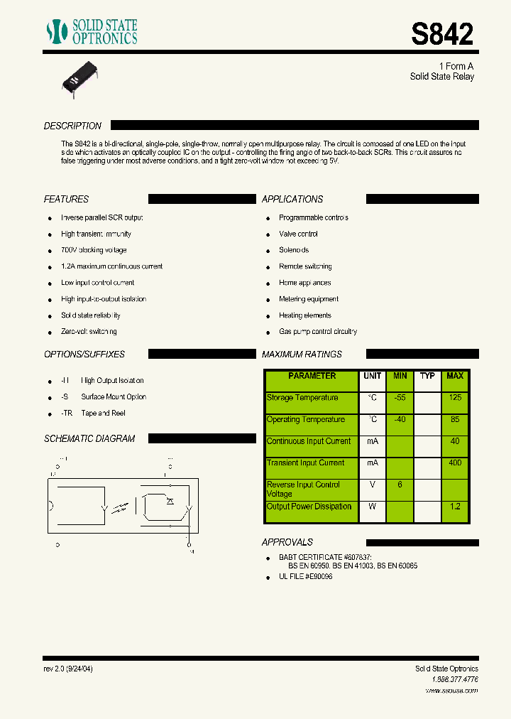 S842_292009.PDF Datasheet