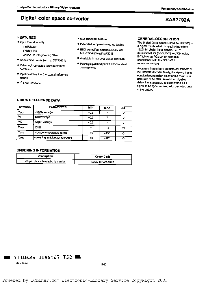 SAA7192AAA68A_203041.PDF Datasheet