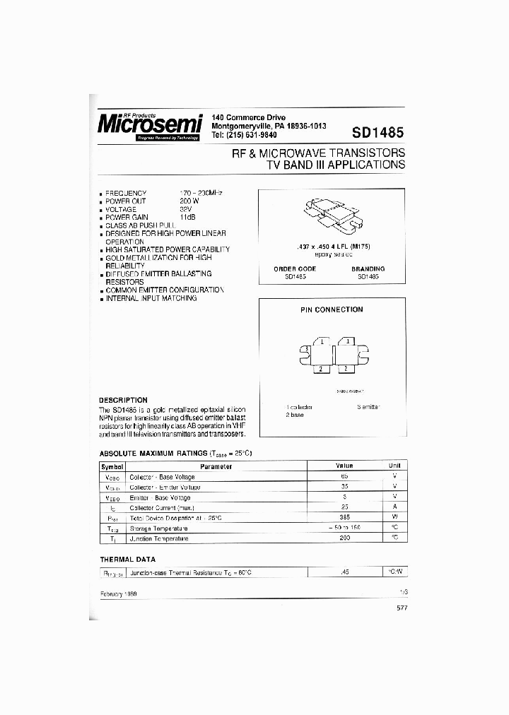 SD1485_278238.PDF Datasheet
