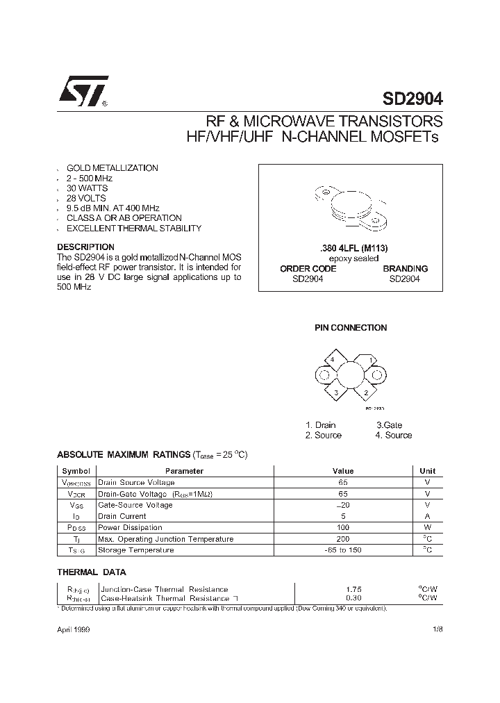 SD2904_281480.PDF Datasheet