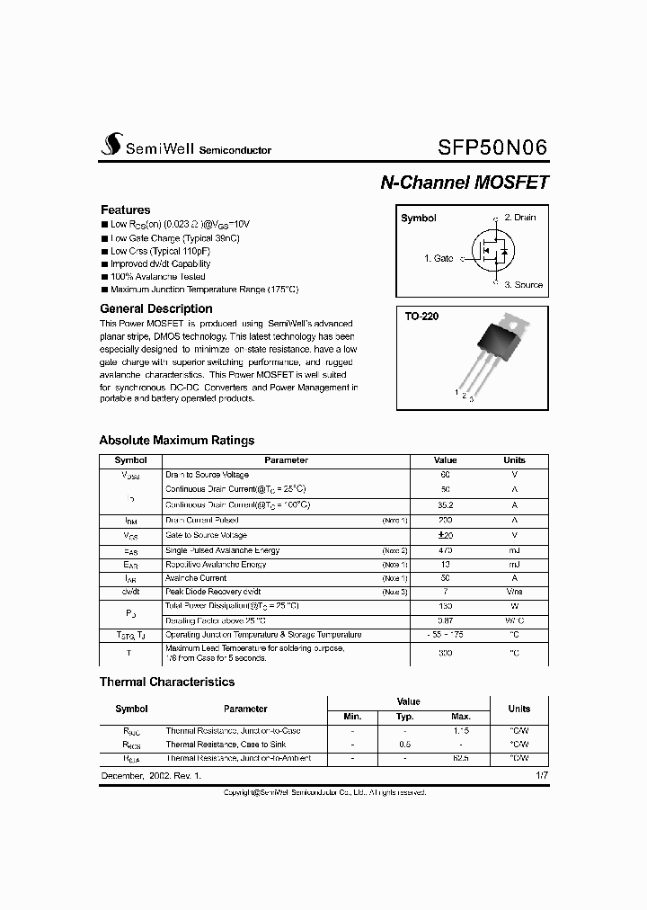 SFP50N06_287097.PDF Datasheet