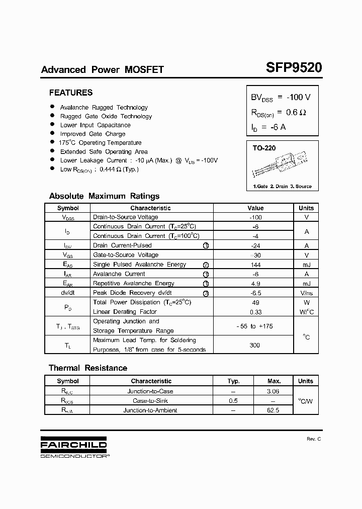 SFP9520_275295.PDF Datasheet